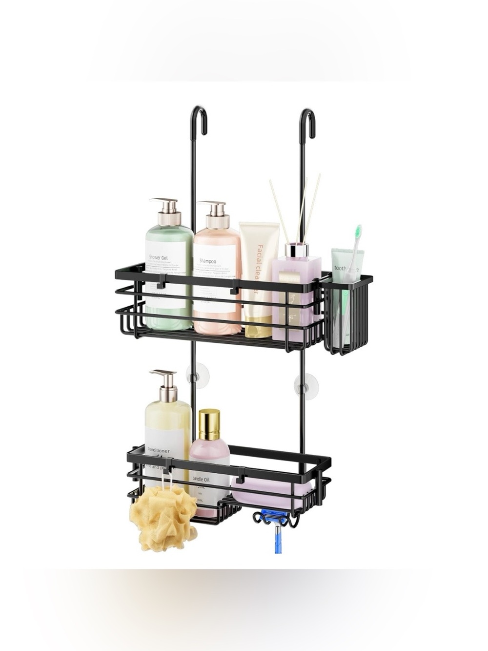 HapiRm Hanging Shower Caddy – For Renters & Small Bathrooms